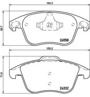 Гальмівні колодки дискові BREMBO P61117