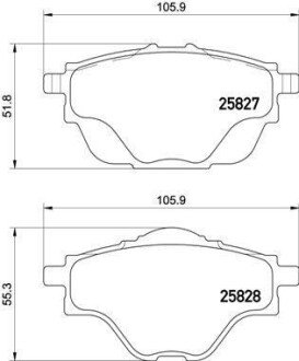 Тормозные колодки комплект. BREMBO P61 124