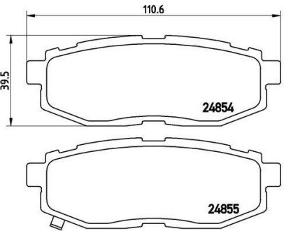 Гальмівні колодки дискові BREMBO P78018 (фото 1)