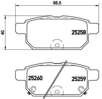 Гальмівні колодки комплект. BREMBO P79 029