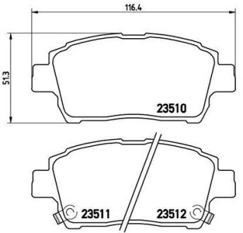 Тормозные колодки дисковые BREMBO P83051