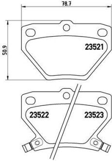 Гальмівні колодки дискові BREMBO P83052 (фото 1)