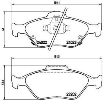 Тормозные колодки дисковые BREMBO P83085