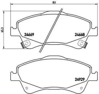 Тормозные колодки комплект. BREMBO P83 109 (фото 1)