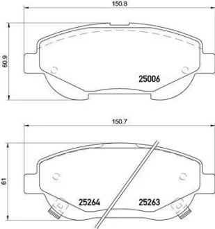 Тормозные колодки дисковые BREMBO P83148