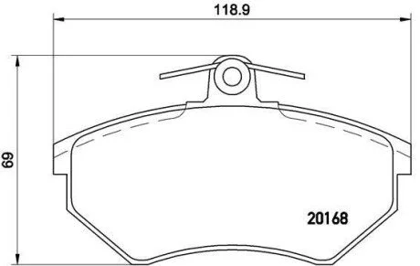 Гальмівні колодки комплект. BREMBO P85 011