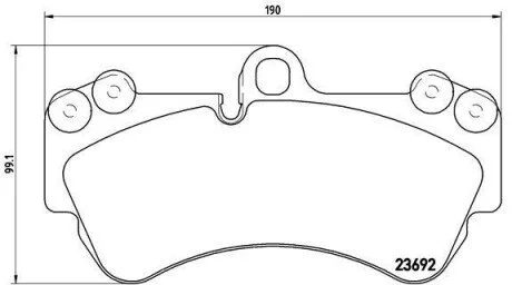 Гальмівні колодки комплект. BREMBO P85 069