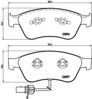 Гальмівні колодки пер A6/A8 (02-16) BREMBO P 85 102