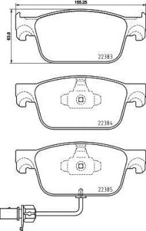 Гальмівні колодки пер A4/A5 14 tfsi 20-35 TDI 15- BREMBO P 85 153