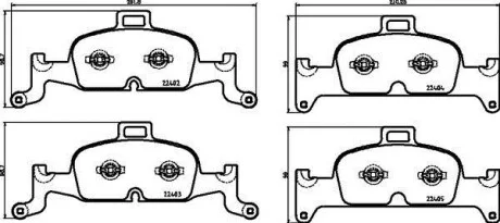 Гальмівні колодки пер Audi Q5 16- BREMBO P 85 164