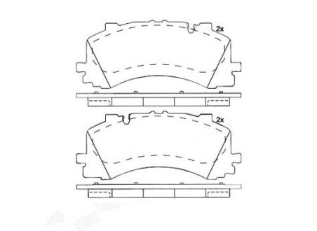 Гальмівні колодки пер AUDI A6/Q8 18-/A7 17-/Q7 15- BREMBO P 85 170