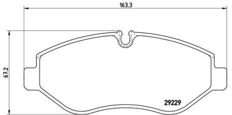 Комплект гальмівних колодок BM BREMBO P A6 026