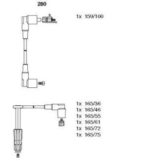 Комплект вв проводів MERCEDES W124 "3,2(M104) 88->93 BR280 BREMI 280