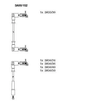 Комплект проводов SKODA Felicia "1,3 "94-02 BR3A00/152 BREMI 3A00152
