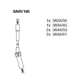 Комплект вв проводів CHRYSLER/DODGE/JEEP Voyager/Caravane/Wrangler "3,3-3,8 "00>> BR3A00/185 BREMI 3A00185