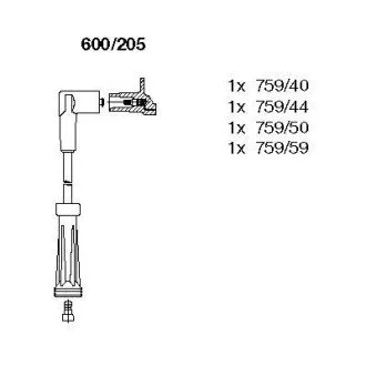 Комплект дротів високої напруги. BREMI 600205