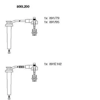 Комплект вв проводів FORD Mondeo "2,5-3,0(V6) "L "94-07 BR BREMI 800L200