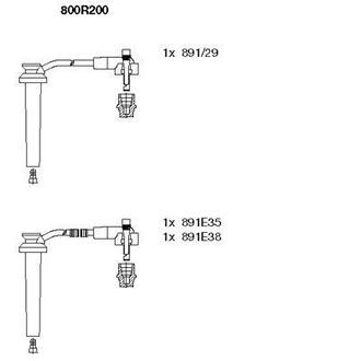 Комплект проводов FORD Mondeo "2,5-3,0(V6) "R "94-07 BR800R200 BREMI 800R200 (фото 1)