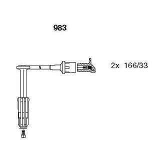 Комплект проводів запалювання BREMI 983 (фото 1)