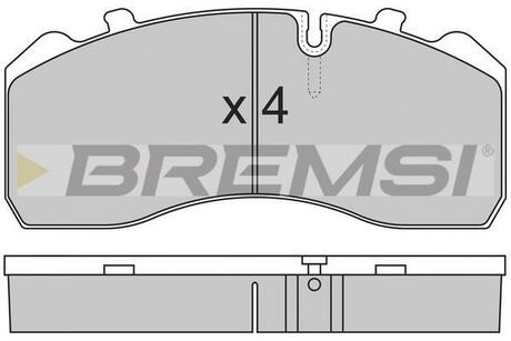 Гальмівні колодки перед. Iveco/MAN/MB BREMSI BP7284 (фото 1)