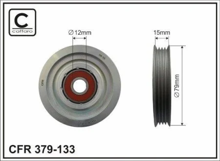 79x12x15 Ролик паска приводного Nissan Navara 2.5DCI 05.05- CAFFARO 379-133