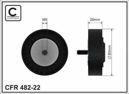 Ролик паску приводного BMW X5/X6 3.0D 07- CAFFARO 482-22 (фото 1)