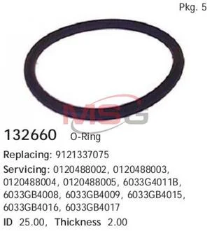 Кільце ущільнювача FORD Transit "2,4-2,5" - кратн. 5 штук CG132660 CARGO 132660