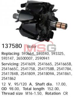 Ротор генератора (якорь) 14B 120A CG137580 CARGO 137580 (фото 1)