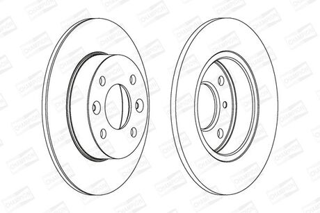 Гальмівний диск передній RENAULT CLIO, SUPER 5, TWINGO, EXPRESS CHAMPION 561257CH