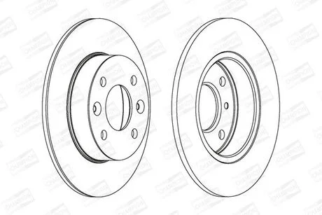Тормозной диск передний RENAULT CLIO, SUPER 5, TWINGO, EXPRESS CHAMPION 561257CH