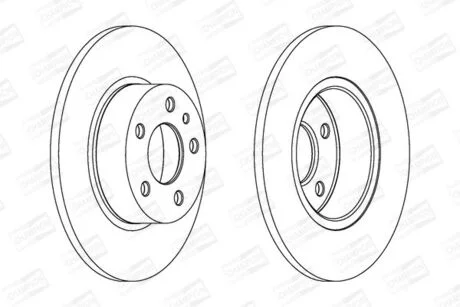 Гальмівний диск задній Alfa Romeo 147, 156, 164 / Fiat Linea, Mulripla, Stilo / Lancia CHAMPION 561340CH