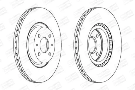 Гальмівний диск передній FIAT BRAVO, DOBLO, FIORINO, IDEA, LINEA, STILO/ ABARTH/ ALFA ROMEO/ LANCIA CHAMPION 561387CH