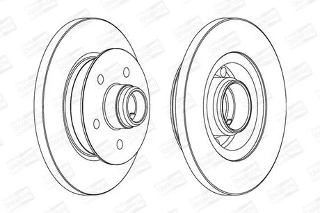Тормозной диск передний VW Transporter III CHAMPION 561437CH1