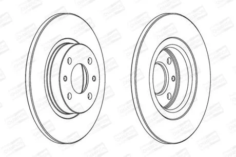 Гальмівний диск передній Alfa Romeo / Fiat / Lancia / Nissan CHAMPION 561469CH