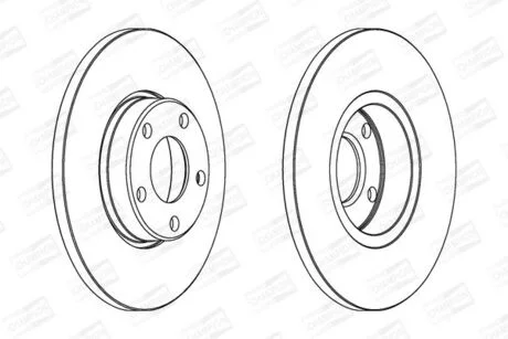 Гальмівний диск передній Audi 100, A4, A6 / Volvo 7700, 8500, 8700, 9700, 9900 CHAMPION 561547CH