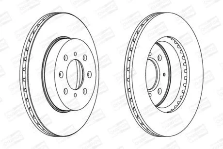Гальмівний диск передній Honda City V, Civic IV, V, VI, VII, CRX, Insight, Jazz III, IV / Rover / MG CHAMPION 561630CH
