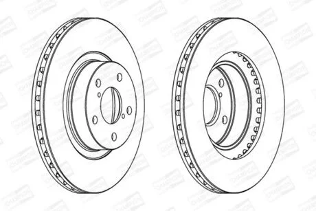 Диск тормозной передний (цена за 2шт.) Subaru Legacy CHAMPION 561667CH