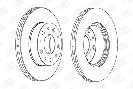 Диск тормозной передний (цена за 2шт.) Fiat Ducato (02-)/Peugeot Boxer (02-)/Cit CHAMPION 561969CH