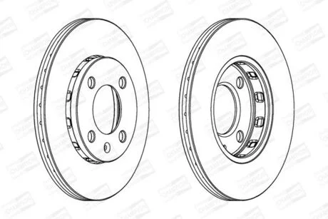Тормозной диск передний BMW 1-Series / VW Polo / Lupo / Seat Arosa CHAMPION 561981CH