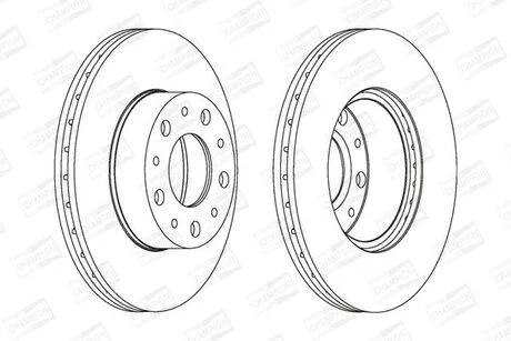 Гальмівний диск передній CITROËN JUMPER/ FIAT DUCATO/ PEUGEOT BOXER CHAMPION 561984CH