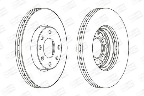 Диск тормозной передний (цена за 2шт.) Opel Astra (98-) CHAMPION 562069CH
