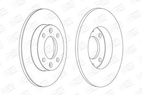 Диск гальмівний задній (кратно 2шт.) Citroen Berlingo (96-11) CHAMPION 562130CH