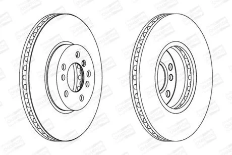 Тормозной диск передний BMW X3, X5 CHAMPION 562134CH1