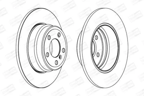 Гальмівний диск задній BMW X5 CHAMPION 562135CH1