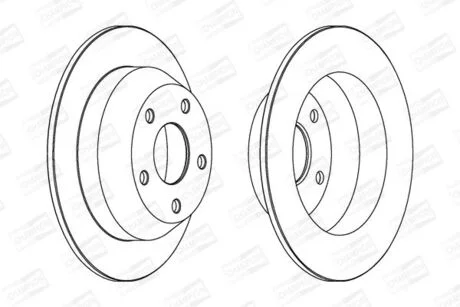 Фото 1 - гальмівний диск задній JEEP CHEROKEE,GRAND CHEROKEE CHAMPION 562148CH Гальмівний диск задній JEEP CHEROKEE,GRAND CHEROKEE CHAMPION 562148CH (фото 1)