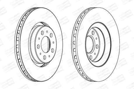 Гальмівний диск CHAMPION 562173CH (фото 1)