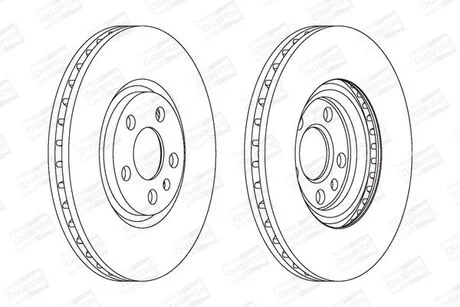 Тормозной диск передний CITROËN C8,JUMPY/FIAT SCUDO,ULYSSE/LANCIA FULVIA,PHEDRA/PEUGEOT 807,EXPERT CHAMPION 562224CH
