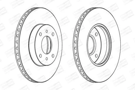 Тормозной диск передний NISSAN 200SX, ALMERA, PRIMERA CHAMPION 562232CH