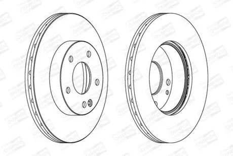 Диск тормозной передний MB Vaneo 02-05 CHAMPION 562249CH