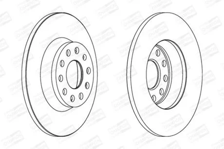 Гальмівний диск задній VW Tiguan, Passat, Jetta / Skoda Octavia, Superb / Audi A3, Q3 CHAMPION 562258CH